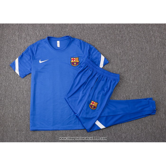 Tuta da Track FC Barcellona Manica Corta 2021 2022 Blu